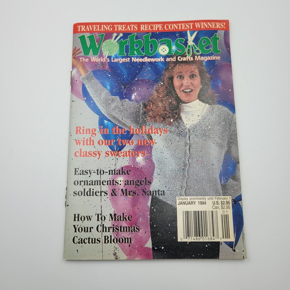 Workbasket Magazine January 1994‎ Needlework Crafts Christmas Ornaments Recipes